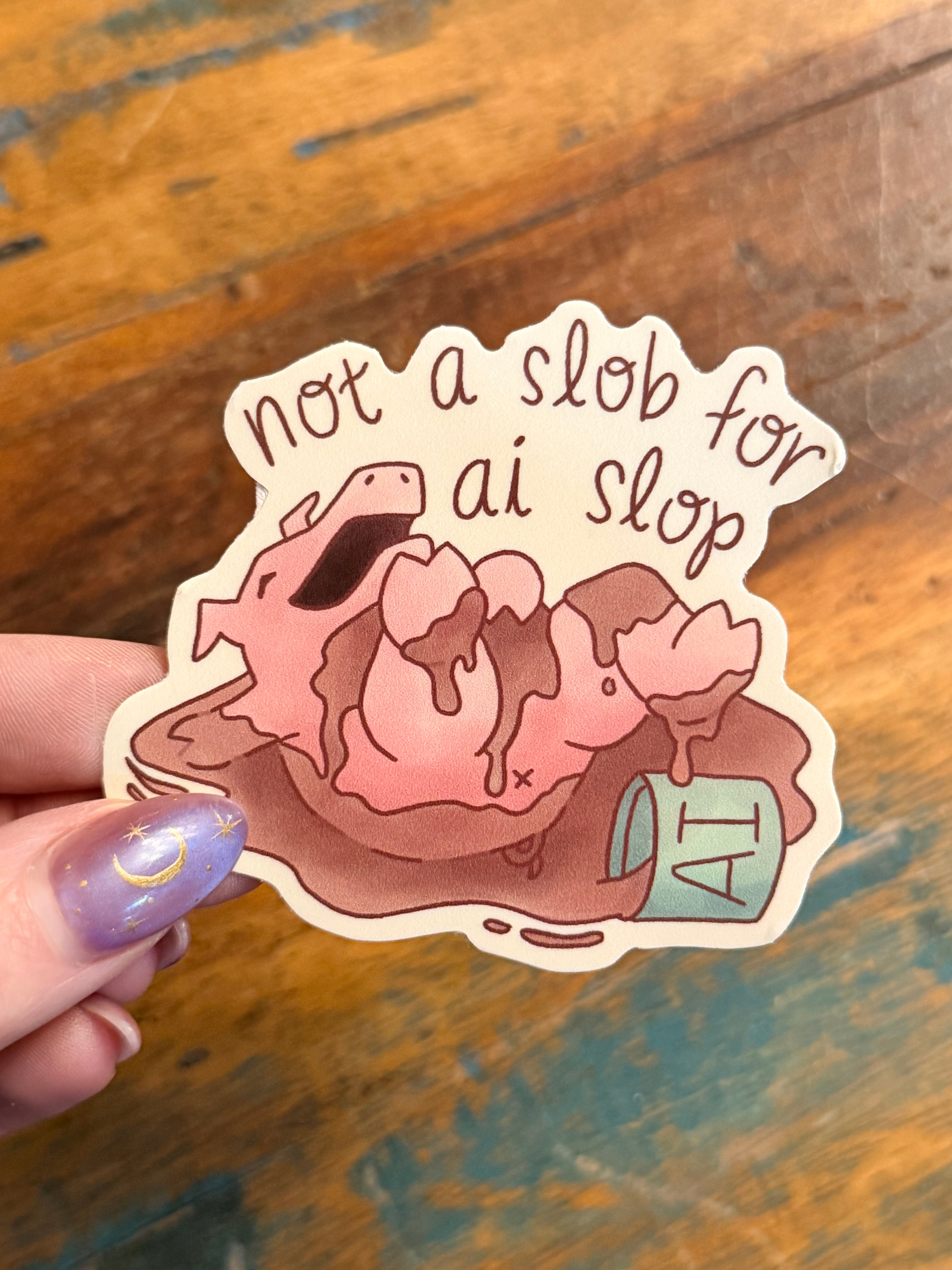 AI Sloppy Pig - Anti-AI Sticker