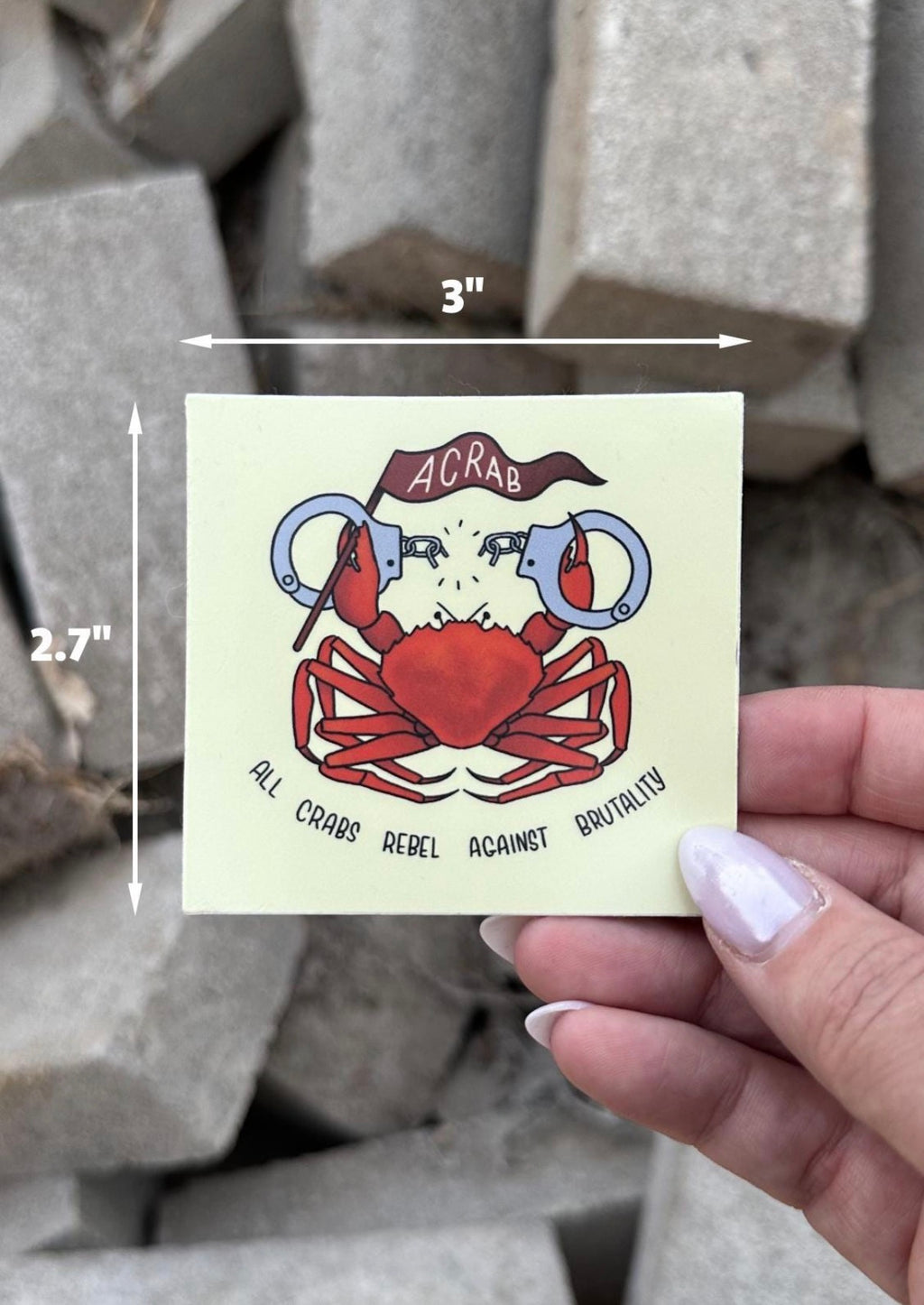 ACAB - Crab Protest Sticker