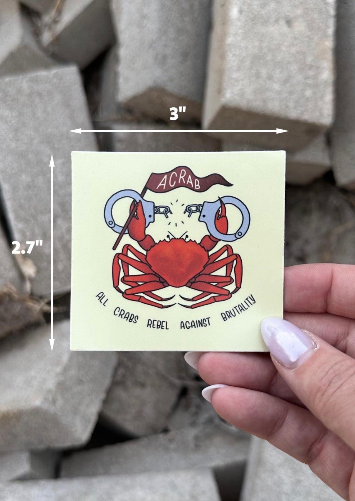 ACAB - Crab Protest Sticker