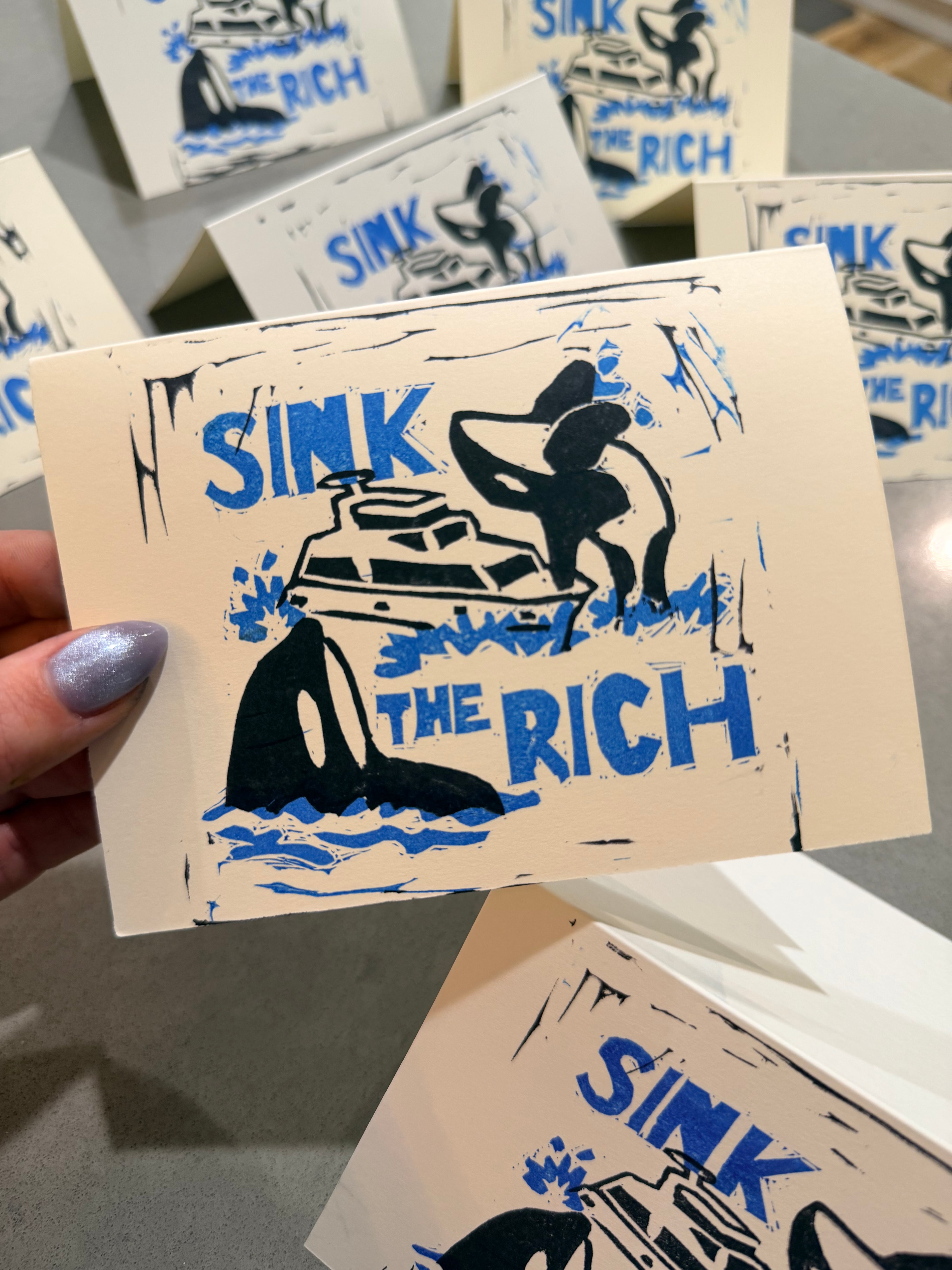 Sink the Rich - Orca Print or Card