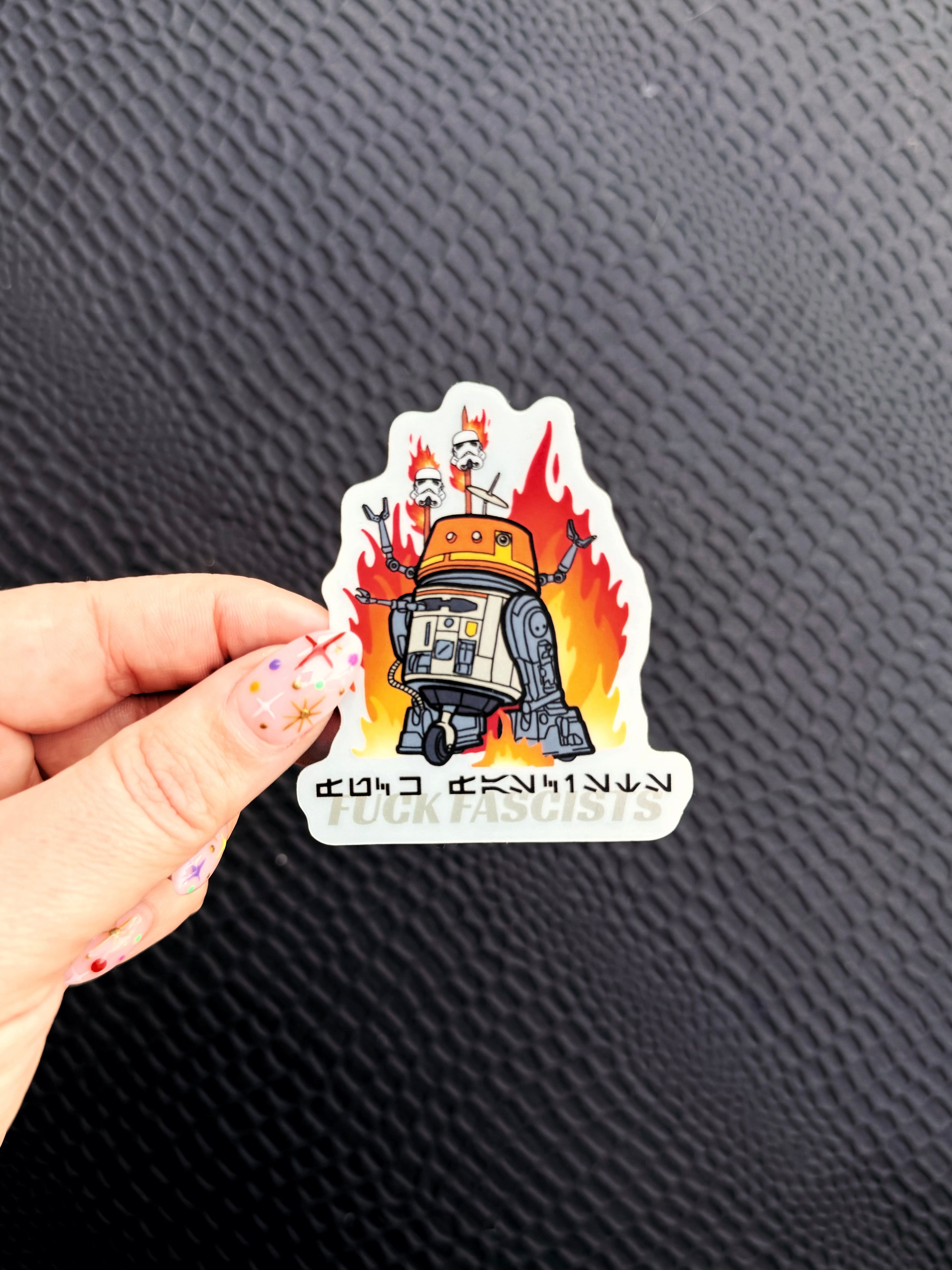 Chopper Star Wars Sticker - F*ck Fascism