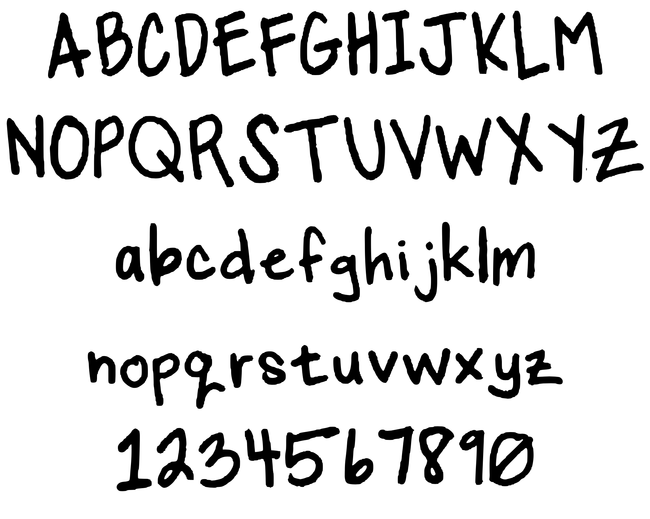 Angry Hand - Font