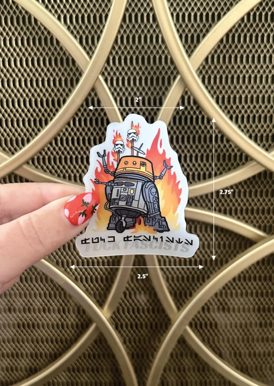 Chopper Star Wars Sticker - F*ck Fascism