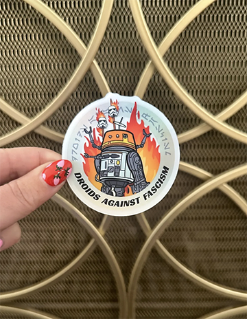 Chopper Star Wars Sticker - Droids Against Fascism