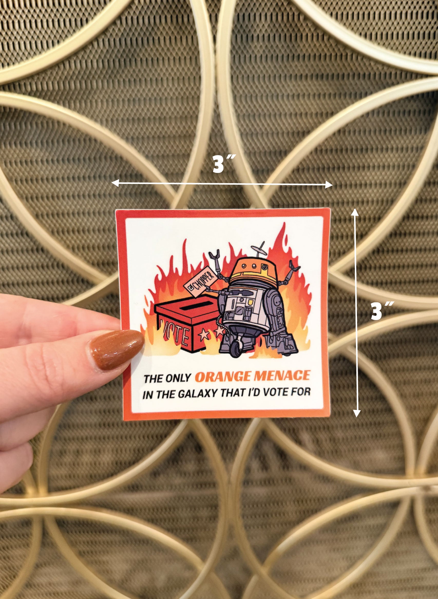 Chopper Star Wars Sticker - The Orange Menace