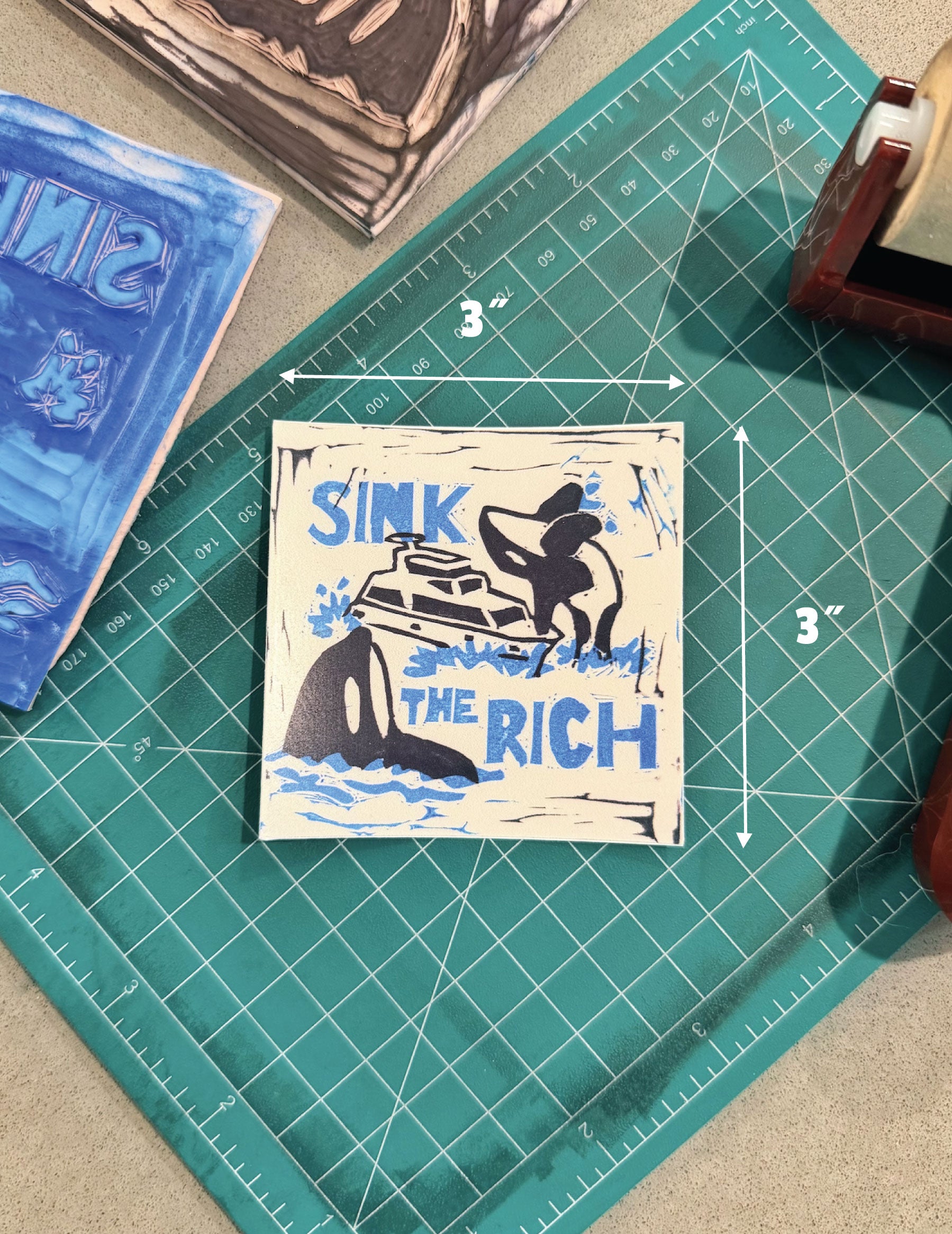Sink the Rich Orca Sticker